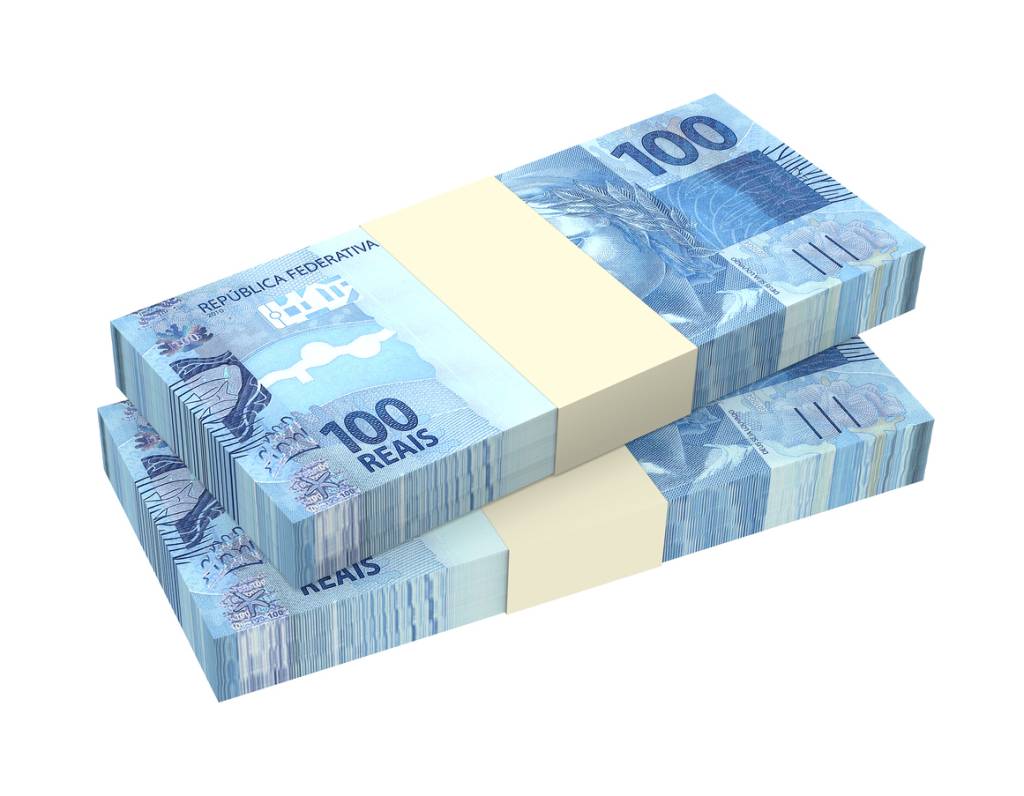 Notas de 100 reais Notas de 100 reais