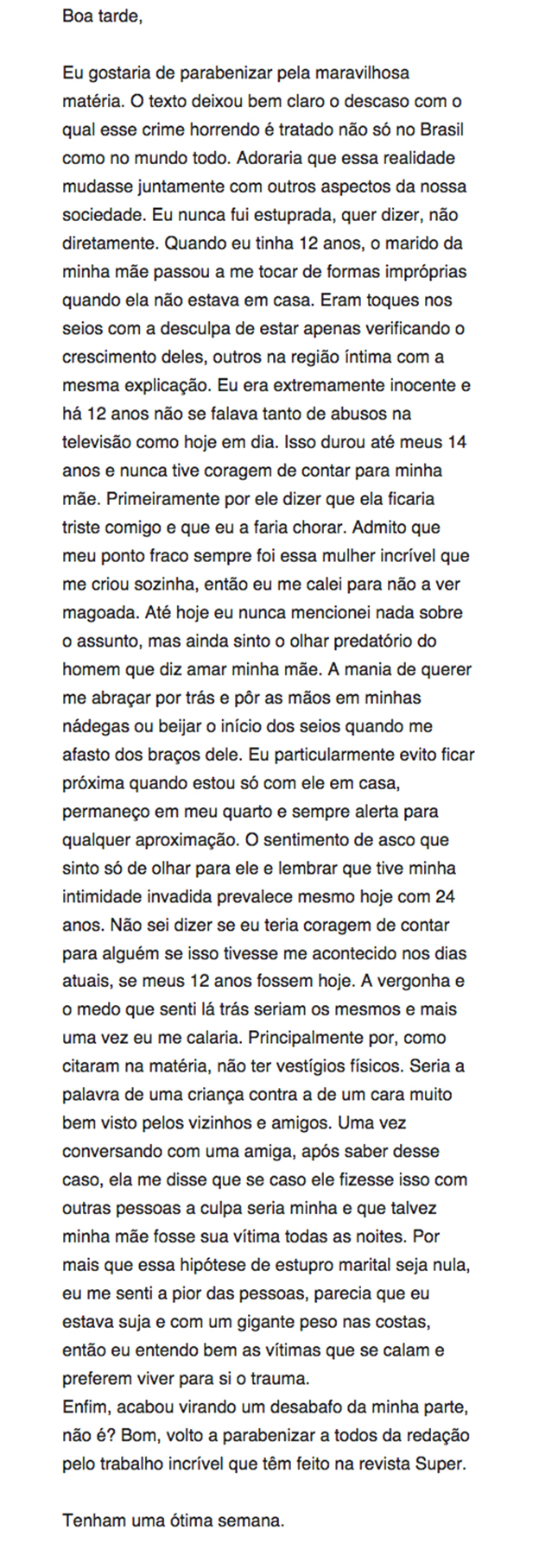 Estupro e-mails