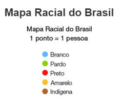 Legenda do mapa racial