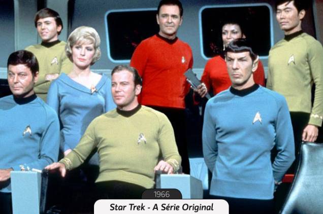 A série teve só três temporadas. Mais do que o suficiente para emplacar bordões, imortalizar personagens, transformar o termo Enterprise em sinônimo de nave espacial e dar origem a filmes, livros, jogos e outras séries. Star Trek ajudou a popularizar a ficção científica e influenciar tudo o que veio depois no gênero (inclusive Star Wars). A série teve só três temporadas. Mais do que o suficiente para emplacar bordões, imortalizar personagens, transformar o termo Enterprise em sinônimo de nave espacial e dar origem a filmes, livros, jogos e outras séries. Star Trek ajudou a popularizar a ficção científica e influenciar tudo o que veio depois no gênero (inclusive Star Wars).