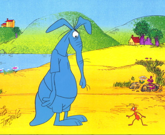 A Formiga e o Tamanduá (1969). É um desenho animado que conta as aventuras de um porco-da-terra (e não um tamanduá) que persegue uma formiga vermelha.
