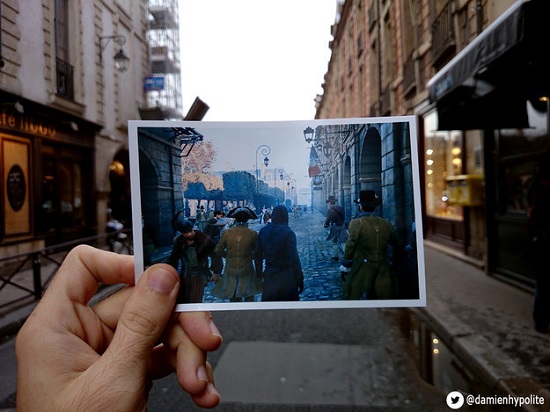 O francês Damien Hypolite resolveu percorrer as ruas de Paris em busca de alguns dos lugares que aparecem no jogo.