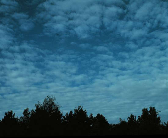 Cirrocumulus: têm aspecto enrugado e formação parecida com as nuvens do tipo cirrus, mas são mais delgadas e verticais. Sua distância do solo pode atingir até doze quilômetros. Diferente das altocumulus, não formam sombras.