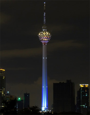 7. Menara Kuala Lumpur. A torre inaugurada em 1996 na capital da Malásia tem 420 metros de altura.