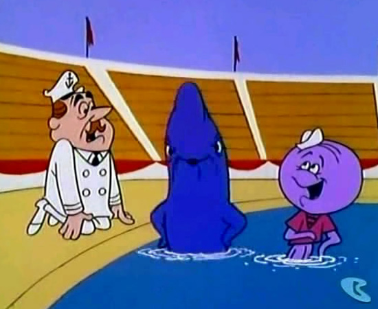 Lula Lelé (1965) é um desenho animado sobre uma lula que compõe música e quer fugir do aquário.