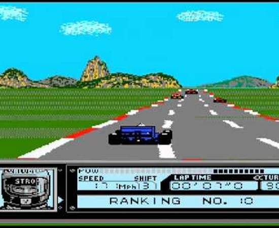 AL UNSER JR.S TURBO RACING (1990) - É um jogo de corrida baseado na Fórmula Um. Para vencer o campeonato, é necessário acumular o maior número de pontos possível nos 16 circuitos.