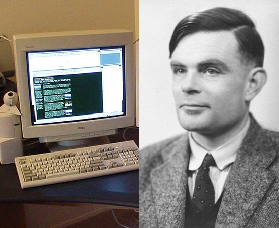 COMPUTADORES - O matemático Alan Turing ficou conhecido como o Pai da ciência da computação por ter formalizado o conceito de algoritmo e por ter desenvolvido o computador moderno. É bom lembrar que o primeiro computador pesava mais de 30 toneladas. Os microcomputadores foram popularizados na década de 1980, com os produtos da Apple, idealizados por Steve Jobs. COMPUTADORES - O matemático Alan Turing ficou conhecido como o Pai da ciência da computação por ter formalizado o conceito de algoritmo e por ter desenvolvido o computador moderno. É bom lembrar que o primeiro computador pesava mais de 30 toneladas. Os microcomputadores foram popularizados na década de 1980, com os produtos da Apple, idealizados por Steve Jobs.