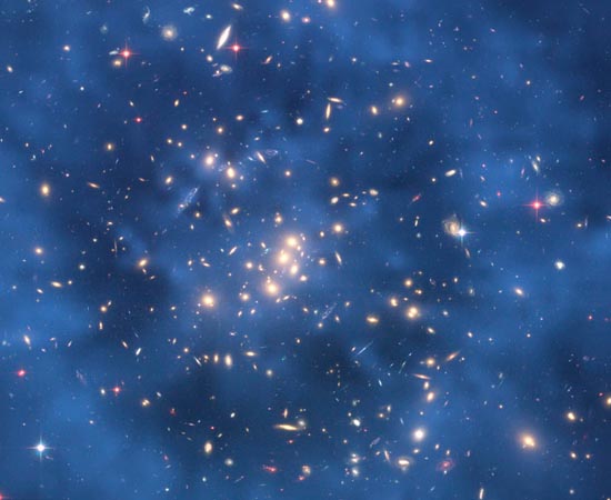 Anel de matéria negra encontrado em área de galáxia. Anel de matéria negra encontrado em área de galáxia.