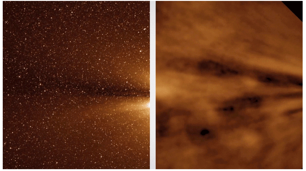 Antes e depois do algoritmo da NASA