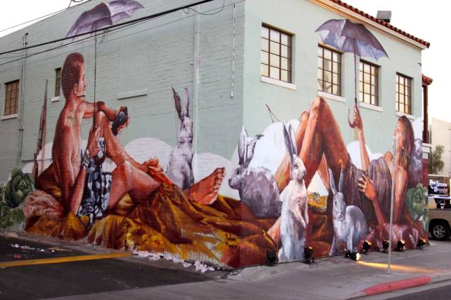 O australiano Fintan Magee tem trabalhos espalhados por mais de 10 países. Aqui a marca dele no centrão da cidade dos cassinos e das lutas de UFC. O australiano Fintan Magee tem trabalhos espalhados por mais de 10 países. Aqui a marca dele no centrão da cidade dos cassinos e das lutas de UFC.