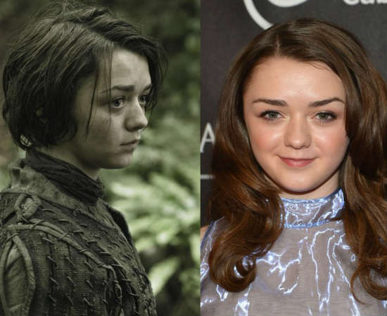 Em tapetes vermelhos, a intérprete de Arya Stark, Maisie Williams, contraria sua personagem - que se vestiu de garoto para sobreviver - e mostra seu lado feminino