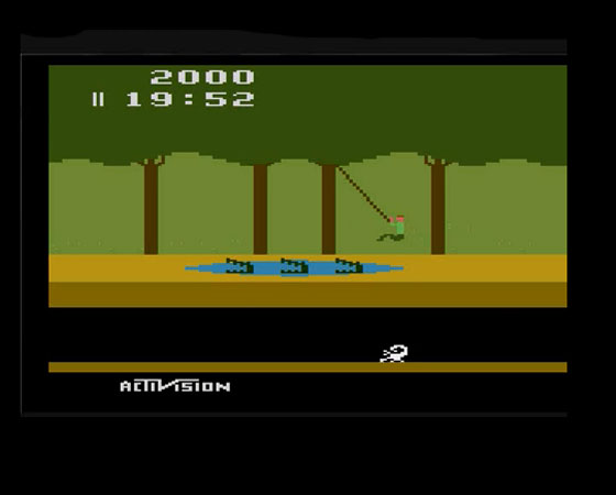 O game Pitfall! foi lançado para o console Atari 2600 em 1982. É o segundo jogo mais vendido para este console: foram 4 milhões de cópias. O game Pitfall! foi lançado para o console Atari 2600 em 1982. É o segundo jogo mais vendido para este console: foram 4 milhões de cópias.
