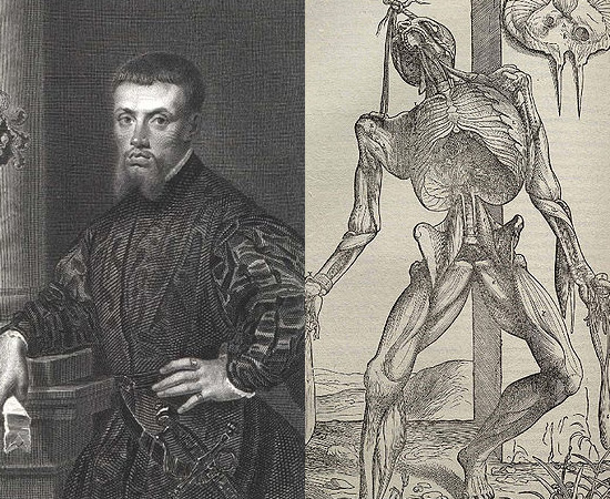 ATLAS DA ANATOMIA (1543) - Criado por Andreas Vesalius, médico belga, considerado o Pai da Anatomia Moderna.Na obra, o escritor descreveu o corpo humano em detalhes.