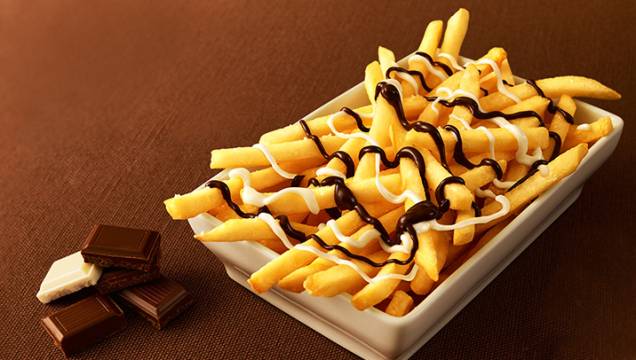 Batata frita com chocolate Batata frita com chocolate