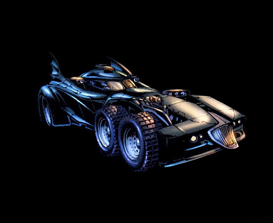 Um Batmóvel completamente redesenhado aparece na HQ ‘Batman: The Return’, de 2011. O veículo potente e agressivo é uma criação de David Finch, Batt & Ryan e Scott Williams.