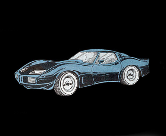 Este Batmóvel de 1987 foi inspirado no Chevrolet Corvette. A ilustração de Dave Cockrum e Don Hack foi publicada na HQ Batman #412.