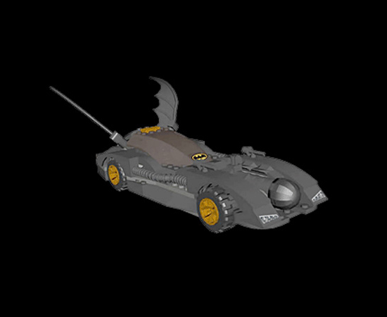 Em 2008, a LEGO lançou uma linha de Batman, incluindo este Batmóvel. O design do veículo também foi usado para um filme.