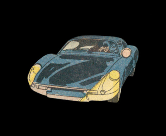 Em 1973, o veículo do Batman foi inspirado no Porsche 904. A ilustração de Irv Novick e Dick Giordano foi publicada na HQ Detective Comics #434.