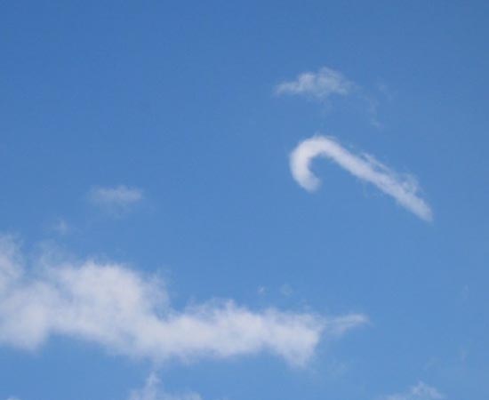 Esta nuvem com formato de bengala foi fotografada na Irlanda.