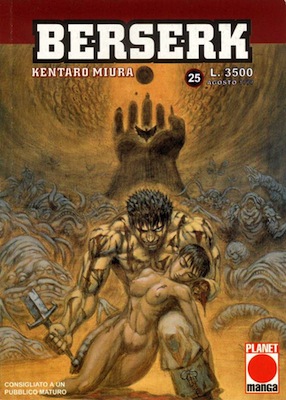 BERSERK, Kentaro Miura (1990-): Esse mangá possui uma bela arte, com muitos detalhes e traços firmes. É a história de um ex-mercenário que vaga num mundo parecido com a Europa medieval. BERSERK, Kentaro Miura (1990-): Esse mangá possui uma bela arte, com muitos detalhes e traços firmes. É a história de um ex-mercenário que vaga num mundo parecido com a Europa medieval.