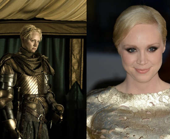 Como Brienne de Tarth, a atriz Gwendoline Christie perde muito da sua feminilidade para ganhar seu ar durão. Mal parece a mesma pessoa! Como Brienne de Tarth, a atriz Gwendoline Christie perde muito da sua feminilidade para ganhar seu ar durão. Mal parece a mesma pessoa!