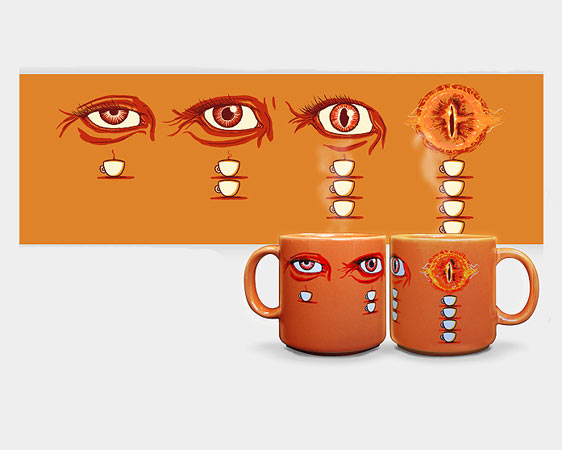 Para as fãs de ´O Senhor dos Anéis´: uma caneca para café inspirada no olho de Sauron