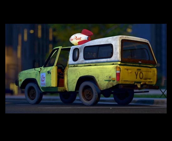 Em Toy Story 2 (1999), a caminhonete da Pizza Planet  é roubada pelos brinquedos, que tentam avisar a Woody que ele será enviado para o Japão.