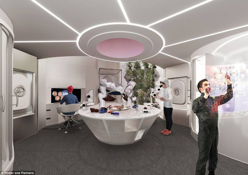 A estação projetada tem 93 metros quadrados, pensando o espaço de forma flexível, podendo ser modificado, e equipado com um sistema de realidade virtual. Tudo isso para evitar o tédio em Marte.
