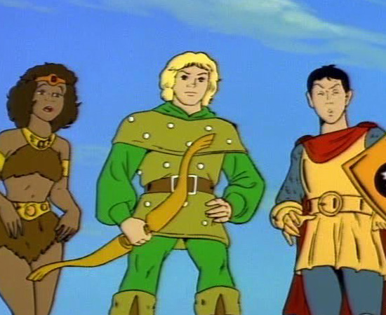 Caverna do Dragão (1983) é um desenho animado sobre um grupo de crianças que fica preso na dimensão de Dungeons and Dragons, após andar na montanha-russa de um parque de diversões. Caverna do Dragão (1983) é um desenho animado sobre um grupo de crianças que fica preso na dimensão de Dungeons and Dragons, após andar na montanha-russa de um parque de diversões.