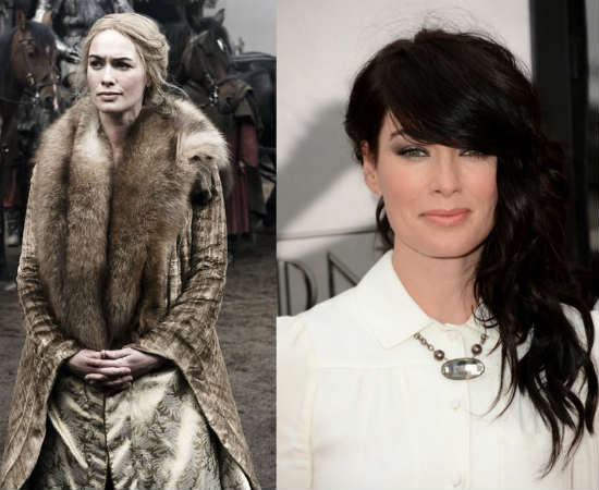 Lena Headey não mudou apenas a cor de cabelo para interpretar a irascível Cersei Lannister. A atriz tem várias tatuagens pelo corpo, que são escondidas quando dá vida à megera