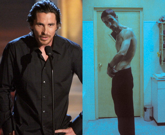 O ator Christian Bale conseguiu emagrecer 28 kg para viver o personagem principal do filme O Operário (2004).