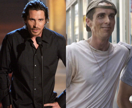 Como se não bastasse, Christian Bale voltou a emagrecer drasticamente em 2010 para interpretar Dicky Eklund no filme O Vencedor. A ótima atuação lhe rendeu o Oscar de Melhor Ator Coadjuvante. Como se não bastasse, Christian Bale voltou a emagrecer drasticamente em 2010 para interpretar Dicky Eklund no filme O Vencedor. A ótima atuação lhe rendeu o Oscar de Melhor Ator Coadjuvante.