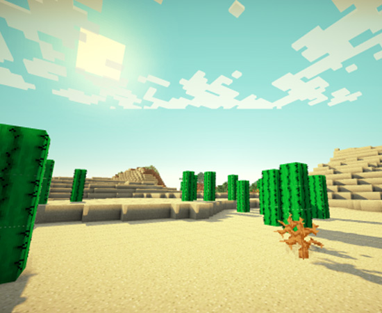 Deserto feito com Minecraft.