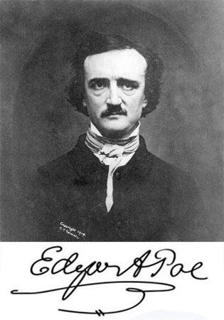 Edgar Allan Poe, escritor norte-americano, conhecido por seus contos de mistério.