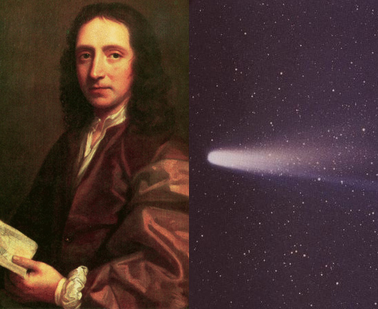 ÓRBITA DOS COMETAS (1705) - Neste ano, o cientista Edmond Halley publicou a obra Synopsis Astronomia Cometicae, na qual descreve, pela primeira vez, os movimentos de cometas. O cometa Halley foi batizado em sua homenagem.