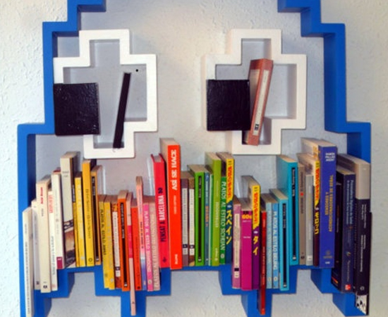 Você é gamer? Que tal uma estante de livros inspirada em PacMan?