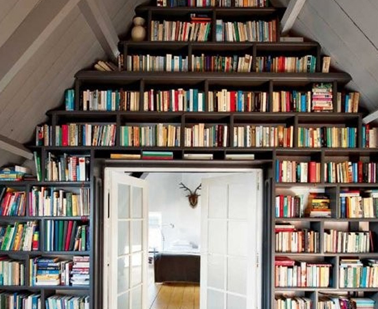 Já esta toma toda a parede de um sótão. É preciso ter muitos livros para enchê-la! Já esta toma toda a parede de um sótão. É preciso ter muitos livros para enchê-la!