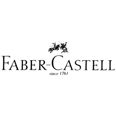 FABER-CASTELL - Os cavaleiros que duelam acima do nome da empresa representam força, precisão e tradição.