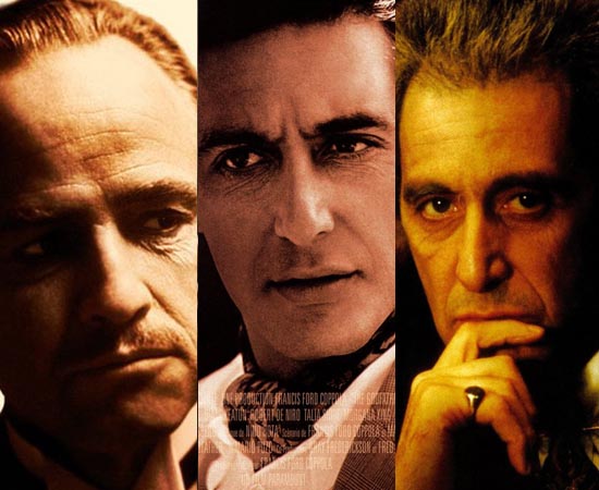 FILMES - A saga O Poderoso Chefão tem três filmes: The Godfather, The Godfather: Part II, e The Godfather: Part III.