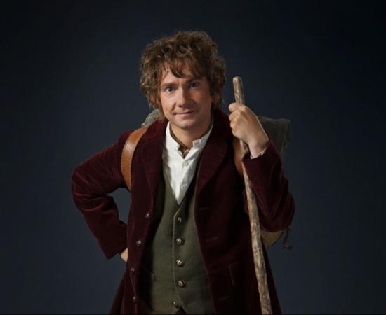 Bilbo Bolseiro, interpretado por Martin Freeman. Bilbo Bolseiro, interpretado por Martin Freeman.