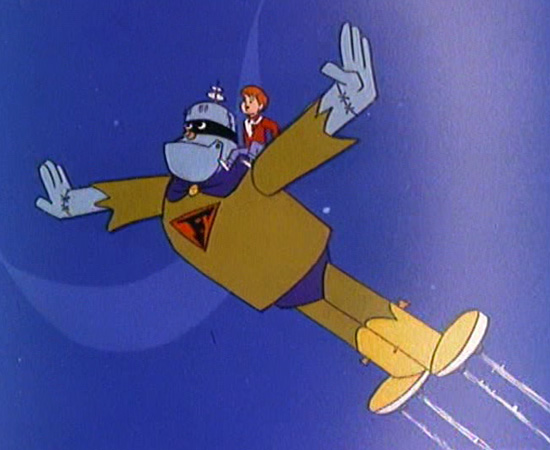 Frankenstein Jr. (1966) é um desenho animado sobre um robô controlado por um garoto, que combatia supervilões.