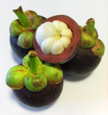 Dizem que este fruta da Malásia era muito apreciada pela Rainha Vitória. O mangostim tem uma polpa branca de aroma suave e adocicado.