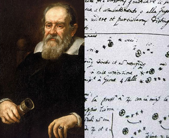 LUNETA (1609) - Galileu Galilei, inspirado pelo fabricante de lentes, Hans Lippershey, criou a luneta. O instrumento foi usado para identificar e estudar vários corpos celestes, como as trajetórias de Vênus e Júpiter, as crateras lunares e as manchas solares.