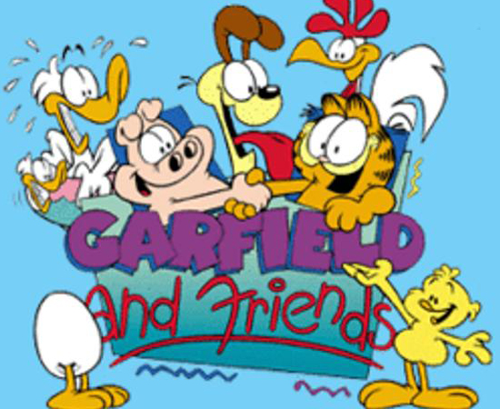 Garfield e seus amigos (1988) é um desenho animado sobre um gato preguiçoso que quer fugir de confusões.