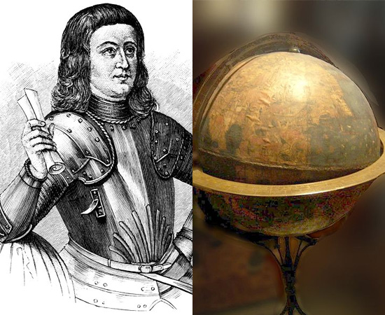 GLOBO TERRESTRE (1492) - Martim Behaim publicou o primeiro modelo da Terra em escala tridimensional, chamado de Globo Terrestre de Nürnberg. É importante ressaltar, no entanto, que a estrutura era bastante simplória, visto que nem mesmo a América havia sido explorada.