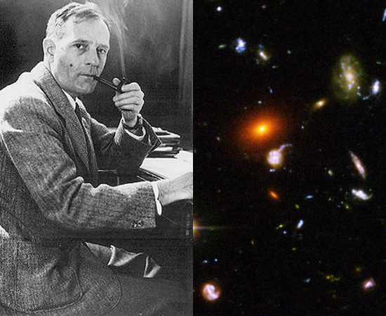 TEORIA DO BIG BANG - Em 1927, o padre e cosmólogo belga  Georges Lemaître realizou estudos que indicavam a expansão do universo, que seria causada pela explosão de um átomo original. Mas só em 1929 é que a teoria foi sistematizada pelo astrônomo americano Edwin Hubble. O estudo ficou conhecido como Lei de Hubble-Humason.