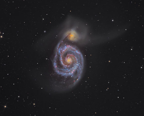 A foto vencedora foi esta, que mostra a Galáxia do Rodamoinho. Ela também venceu na categoria Espaço Sideral.