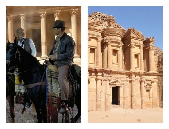 A Jordânia serviu de cenário para as aventuras de <i>Indiana Jones</i>.
