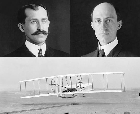 AVIÃO - Há muita polêmica sobre quem teria inventado o avião: Santos Dumont ou os irmãos Wright. De acordo com a Federação Aeronáutica Internacional, o prime voo público de Dumont ocorreu em 1906. Já o primeiro voo documentado dos irmãos Wright ocorreu em 1903.