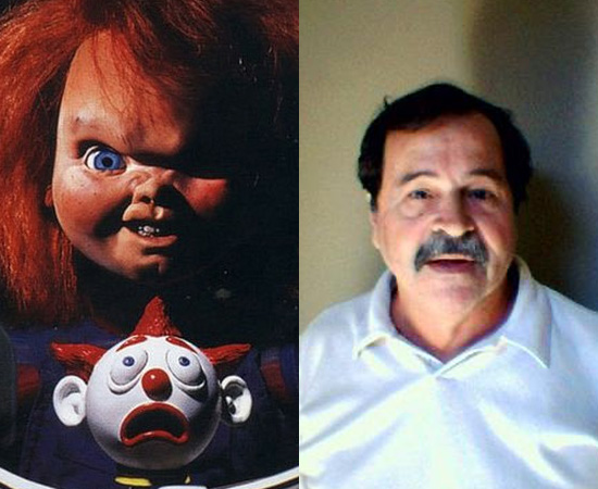 Dublador: Julio Chaves. Aterrorizou o Brasil com a voz de Chucky, o Brinquedo Assassino. Também dublou vários personagens de Mel Gibson e Andy Garcia.